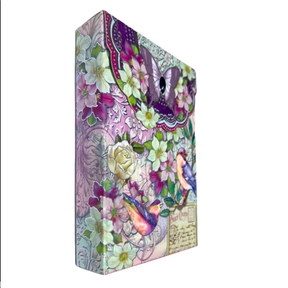 Pooch & Sweetheart Lavender Floral Bird Embellished *Pouch (73747P)